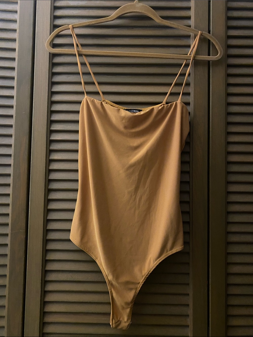 Fashion Nova Satin Cowl Neck Bodysuit